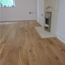 Random Width Brushed Rustic Oak with a Satin Hard Wax oil finish
